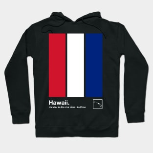 Hawaii State Flag  // Original Minimalist Artwork Poster Design Hoodie